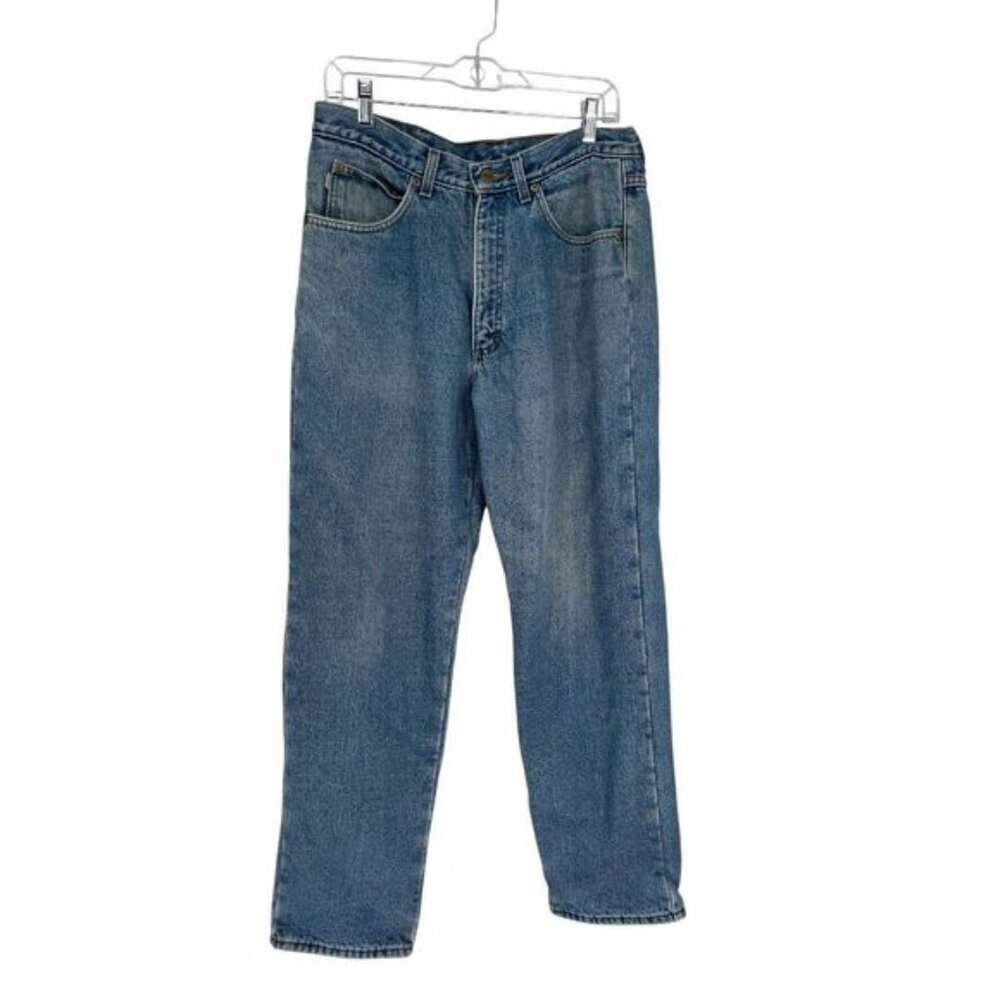 LL Bean Jeans Men's Size 32 x 30 Blue Fleece Lined Natural Fit Double L 32x30